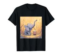 Baby Elephant Drinking Bubble Tea Boba Lover Value Graphic T-Shirt
