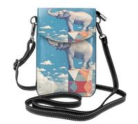 Baby elephant heads the ball This microfiber leather pouch features multiple pockets, making it perfect for everyday outings.