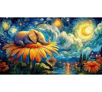 Baby-Elephant-in-Pink-Bubble-Bath Adult Jigsaws 1000Pc Educational Game Decompression Fun Present & Activity for Home for Adults and Kids Age 12 Years + Beautiful Decoration Puzzle 38x52/1000pcs