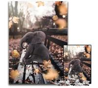 Baby Elephant on A Bench Jigsaws 1000 Pieces for Adults Puzzles for Adults Relax & Challenge Colorful Home Decor Art for Friends 1000 PCS(75x50cm)