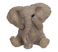 Baby Elephant Ornaments, Crafts Cute Elephant Ornament Resin Elephant Statue Home Decoration for Living Room Bedroom(B)