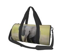 Baby Elephant Print Sports Duffel Bag 25l - Round Travel Holdall Duffle Bags for Men & Women - for Gym, Hiking, Yoga, Swimming 45 X 23 X 23 Cm