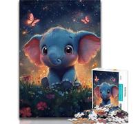 Baby Elephant Puzzles for Adults Teens 1000pc Puzzle,Help The Brain Exercise Addictive Toys to Cultivate Patience Parent-child Interaction (75x50cm)