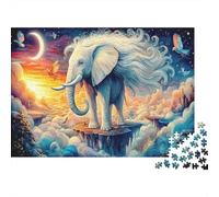 Baby Elephant Splash Adult Jigsaws Surreal Elephant Art 1000 Pieces Fun Present & Activity for Home for Adults 38x26cm/1000pcs