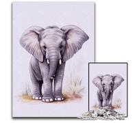 Baby Elephant1000Pc Adults Jigsaw Puzzle Puzzles for Adults Creative Family Game & Home Decor for Teenagers 1000 PCS(75x50cm)