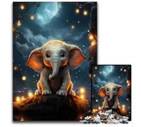 Baby ElephantJigsaws 1000 Pieces for Adults Puzzles for Adults Family Activity Brain Teaser Home Decor 1000 PCS(75x50cm)