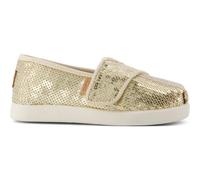 TOMS Toddler Girls Alpargata Classic Espadrille, Champagne Mini Sequins, 8