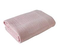 Baby Extra Soft Pram/Travel/Moses Basket Cellular Blanket 100% Cotton (Pink)