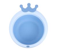 Baby Face Basin Folding Dishpan for Boy Girl Washing Multi Functional | Collapsible Storage, Integrated Reinforcement Body, Plastic and Silicone Build, Hiking Picnic Cleanup, Blue