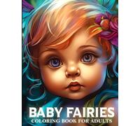 Baby Fairies Coloring Book for Adults: Fantasy Adult Coloring Pages with Cute Grayscale Portraits for Relaxation and Stress Relief