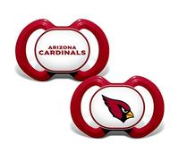 Baby Fanatic NFL Arizona Cardinals 2-Pack Pacifiers, One Size, Team Color