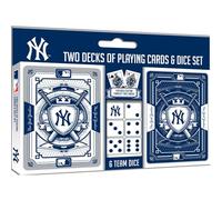 Baby Fanatics Nyy3230: New York Yankees Playing Cards & Dice Set, 2 Pack