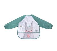 Baby Feeding Bib, Baby Bibs Printed Cartoon Waterproof Newborn Bib Burp Cloth Feeding Apron Infant(Green Rabbit)