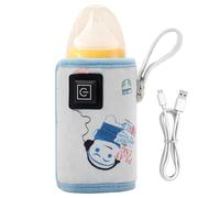 Baby Feeding Bottle Warmer - Insulated Bag Feeding Bottle Warmers USB Rechargeable, Portable Cartoon Milk Warmer Thermostat for Home Outdoors Travel Accessories