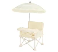 Baby Feeding Chair | Booster Dining Seat with Parasol, Tray,Dining Table for Outdoor, Beach, Picnic, Children, Journey Eating Out, Kitchen