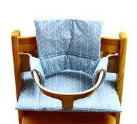 Baby Feeding Chair Cushion for Toddler Breathable Fabric Removable Accent Washable Design Comfortable Seat Pad Baby High Chair Cover with Backrest