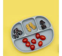 Baby Feeding Set Silicone Tableware Set Silicone Baby Bib and Bowl, Plate and Suction Bowl with Spoon for Children Babies