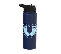 Baby feet, It's Gonna be a boy It's A Boy, Baby Shower Party Stainless Steel Insulated Water Bottle