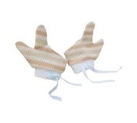 Baby Finger Guards with Adjustable Straps, Double Finger Blue M | 1 Pair Adjustable Infant Hand Protectors, Comfortable Cotton Machine Washable, Easy to Clean Fabric for Kids
