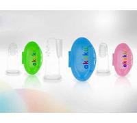 Baby Finger Toothbrush Gum Massager Teething Relief Akuku A0263 (Pink)