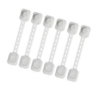 Baby Finger Trap Drawer Lock 6 Pcs ABS White Safety Lock Set