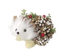 Baby Fir Cone Christmas Hedgehog with Red Berries - 12cm