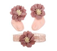 Baby First Month Lovely Flower Headband Newborn Socks