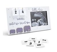 Baby First Scan Photo Frames - Wooden Ultrasound Picture Frame with Countdown Weeks, Pregnancy Announcement Gift for Mum to Be, Baby Shower Decor & Keepsake
