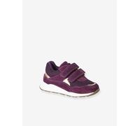 Baby first steps shoes with touch-fastening straps plum