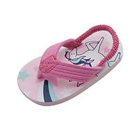Baby First Walking Shoes EVA Sandals & Flops Boys Shoes Toddler Girls with Adjustable Elastic Band for Children's Shoes Beach Girls Sandals, Hot Pink, 6 UK Child