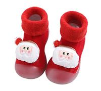 Baby First Walking Shoes - Kita Shoes, Barefoot Shoes, Baby, Children's Shoes, Cuddly, Thick, Sock Shoes, Newborn, Autumn Shoes, Thick Socks, Winter Shoes, Trainers, Comfortable, Closed, red, 2 UK