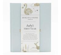 Baby First Year Book (Sky Blue, 112 Pages) - Memory & Milestone Baby's First Year Photo Album from Pregnancy to First Year - Newborn Baby Journal - Gifts for New Moms