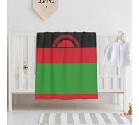 Baby Flag of Malawi Printed Blanket, Soft and Comfortable, 30 x 40 inch Size, Suitable for Cribs, naps or Daycare.