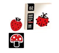 Baby Flashcards High Contrast Toy Black And White Cards Sensory Toy Newborn Babies Brains Development Flashcards Toys Black And White