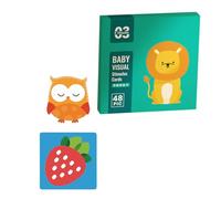 Baby Flashcards High Contrast Toy Black And White Cards Sensory Toy Newborn Babies Brains Development Flashcards Toys Black And White