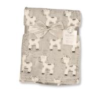 Baby Fleece Wrap Blanket with Giraffe Print - 2 Colours (Grey)