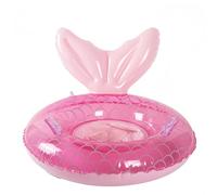Baby Float 6-12-18-36 Months, Inflatable Baby Swim Ring with Safety Seat | Toddler Swimming Float for 1 2 3 Year Old, Soft Padded Design, Bath & Pool Accessories (Mermaid - Pink)