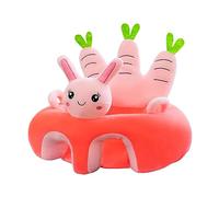 Baby Floor Seat Cover Learn to Sit Lounger Cover Cute Animals Shape Infant Floor Seat Loungers Sitting Chair Cover （Only Cover） (Carrot Bunny, 40cm*55cm*55cm)