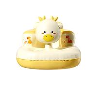 Baby Floor Seat Foldable Portable Inflatable Plastic Anti Slip Cartoon Deer Shape Baby Support Sum Learning Sitting Stools for Infant Babies 3 Months and Up (Deer)