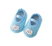 Baby Floor Shoes for Toddler Learning to Walking Cartoon Newborns First Walkers Infants Learn to Walk Shoes Nonslip Infant Socks Blue