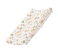 Baby Floral Diaper Changing Pad Cover Cradle Mattress Sheets, Changing Table Cover Changing Mat Cover Sheets 32''X 16'' (Cover Only, Pad Not Included) (Pink Flower)