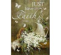 Baby Flower - Just Have Faith Vintage Metal Aluminum Tin Sign Door Signs Exterior Home Cave Garage bar Country Poster Club Wall Plaque Decoration Retro Aluminum Sign 8"x12"