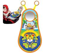 Baby Flying Toy - Driving Simulator for the rear seat, interactive controls with realistic sounds and 360° rotatable steering, music play for small passengers | Simul steering wheel