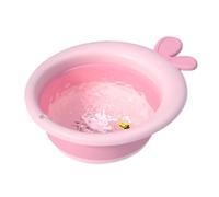 Baby Folding Wash Bowl - Portable Basin, Bath Tub, Washbin | Soft Edged Durable Design Saves Space Ideal for Washing Face Feet Body Gently for Babies Daily Bathing Travel Use