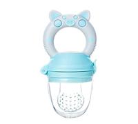 Baby Food Feeder Silicone Teething Pacifier, Exercise Ability to Inhale, Guide Baby to Eat Actively, Blue, Suitable for Infants