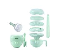 Baby Food Grinder 8 in 1 Food Masher Maker Portable Baby Feeder Food Processor Smasher Serve Bowl Vegetables Fruit Ricer Grinder 8Pcs/Set