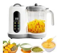 Baby Food Maker, Baby Food Processer, Multifunctional Ba-by Food Processor and Steamer, Puree Blender, Steamer and Blender, Auto Cooking and Grinding, 400ML, 4 Cooking Presets, Touch Screen Operation
