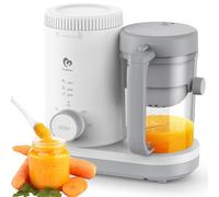 Baby Food Maker Bellababy Baby Food Processor, Puree Blender Steamer with Reversible Steam Basket, One Button Easy Operation & Large Opening for Easy Cleaning