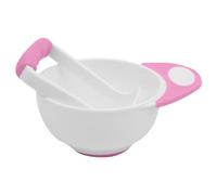 Baby Food Mash Bowl Baby Food Masher Bowl Set with Non Slip Long Bowl Handle and Grinding Rod Baby Bowls Baby Feeder Safety Material for Toddler, Fruit Vegetable Puree