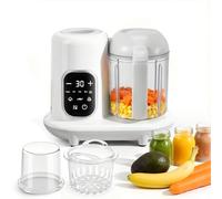 Baby Food Processor and Steamer, Baby Food Maker with Steam Basket & Bottle Warmer, Multifunctional Puree Blender Processor, One-Step Operation, Self-Cleaning, Touchscreen Control, BPA-Free
